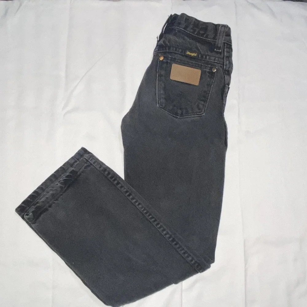 Wrangler Jeans KIDS Boys‎ 11 Slim Black Straight Leg Western Denim 2000s